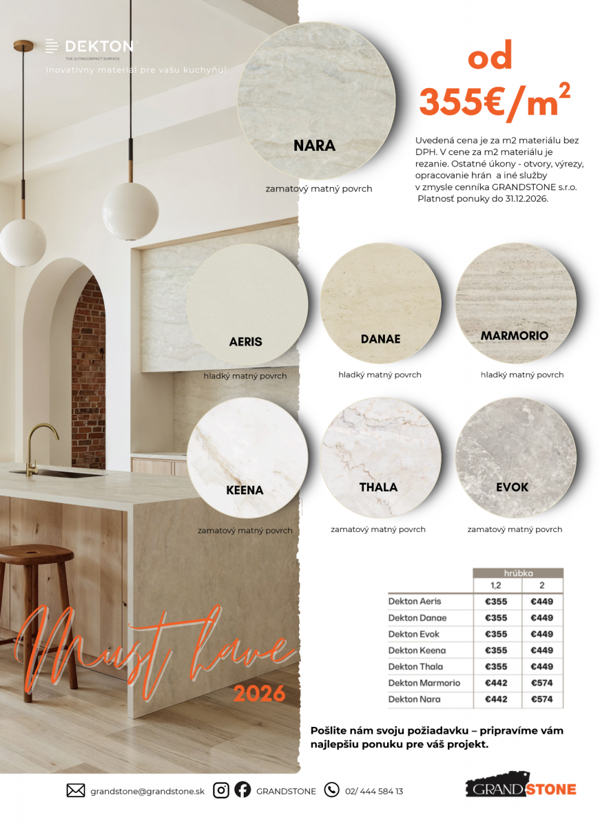 Dekton Must Have 2026 Akcia